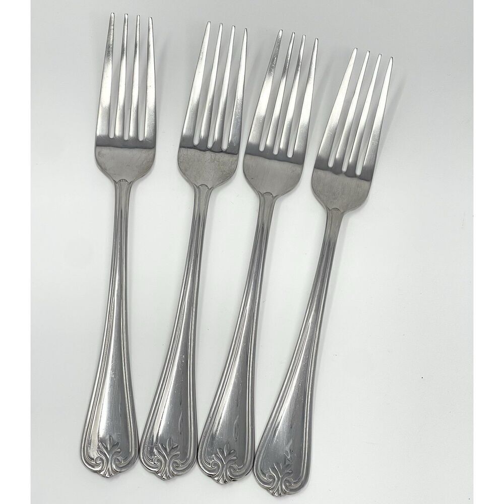 Lenox BUTLERS GOURMET Stainless Flatware 18/8 Dinner Forks 8 1/4" Set Of 4